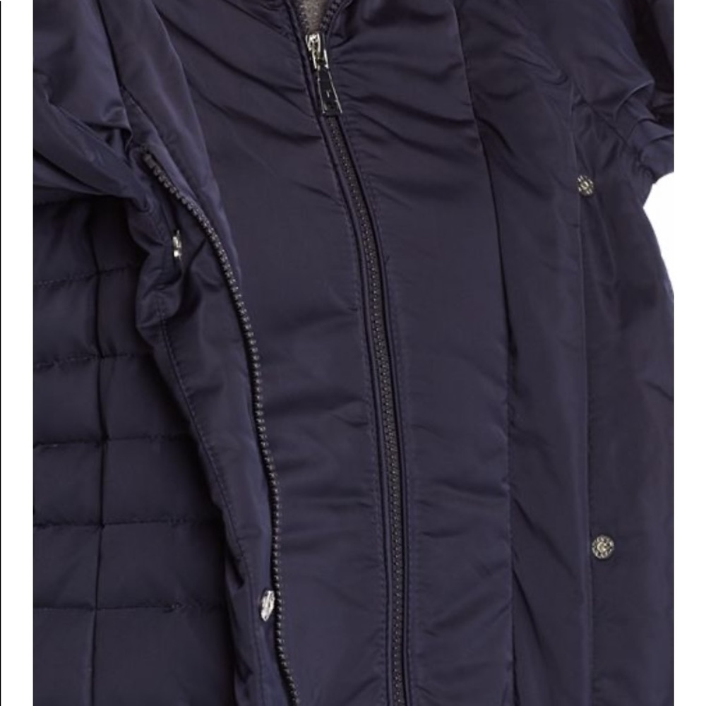 NWT Tahari Zip-Up Bib Down Puffer Jacket, Galaxy - Picture 3 of 8